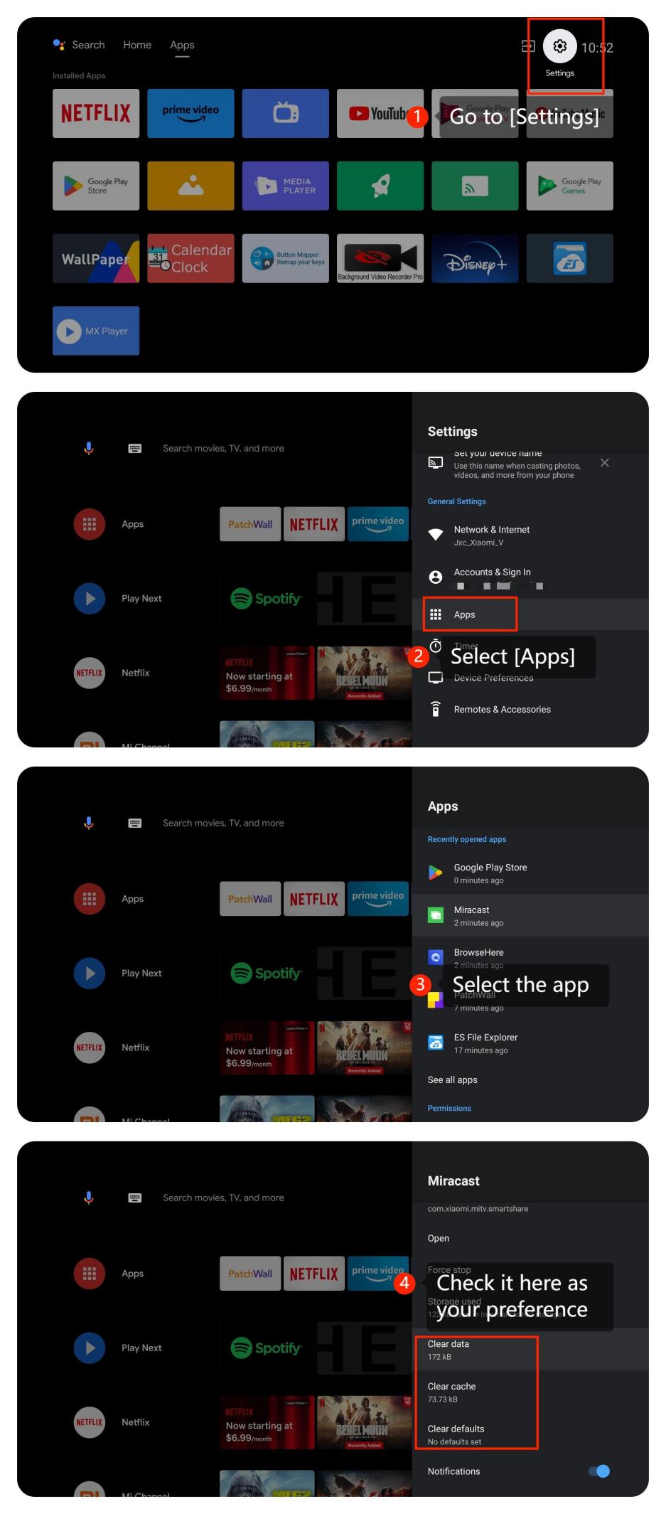 Mi TV 4A 55の画面の端が暗い、または表示が不完全な場合はどうすれば
