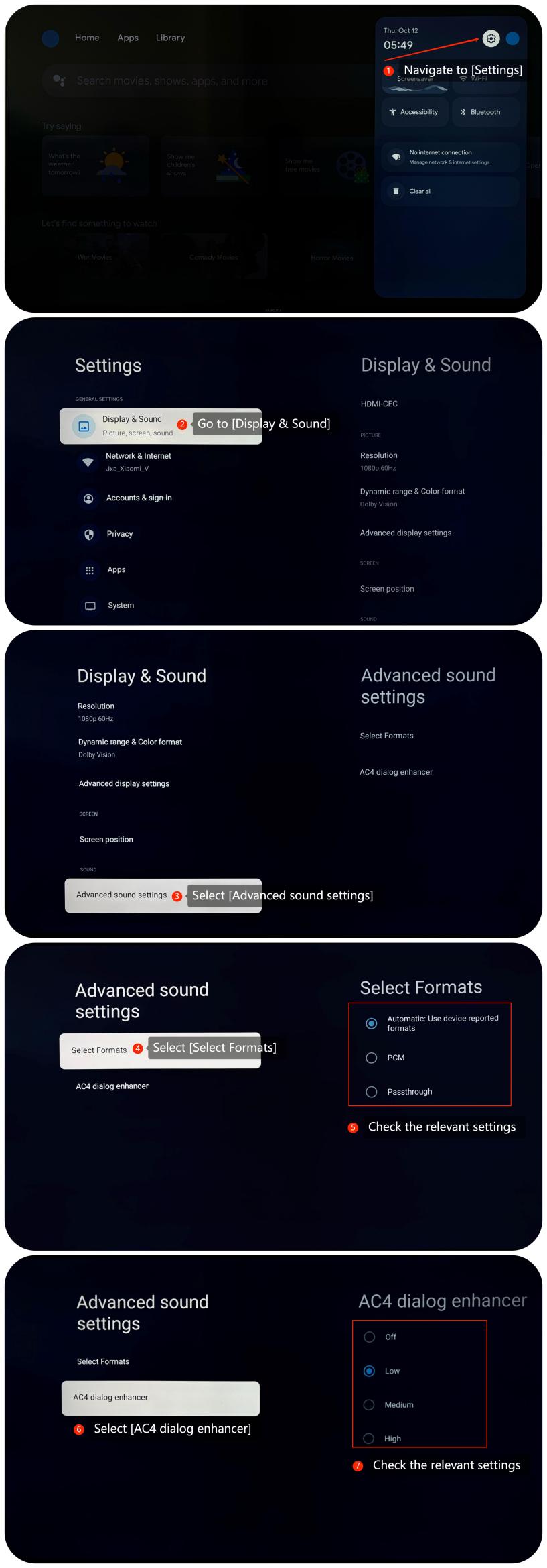 Âm thanh của Xiaomi TV Box S (Thế hệ thứ 2) bị cắt hoặc gián đoạn.