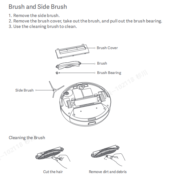 Xiaomi Mi Robot Vacuum charging contact cleaning steps
